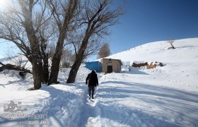 طبیعت زمستانی و مردم روستای چاخماق بولاق