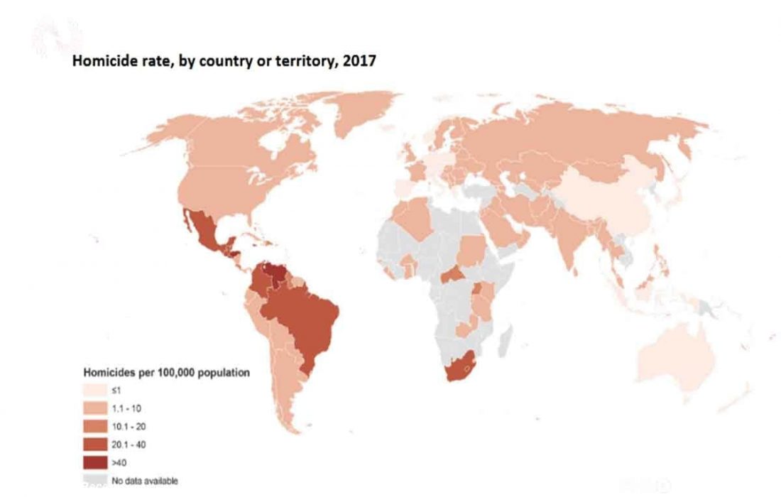 وضعیت آماری قتل های خانوادگی در جهان + نقشه