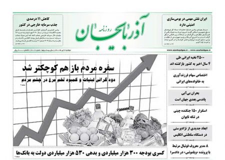 عناوین مطبوعات آذربایجان شرقی ۷ تیر