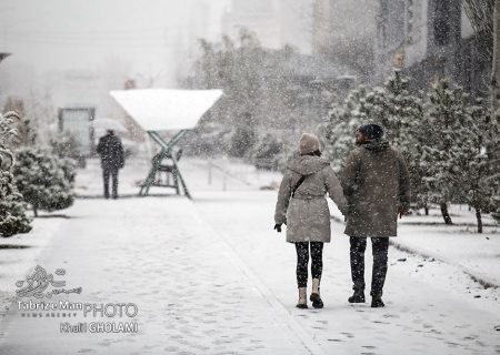 اولین برف پاییزی تبریز
