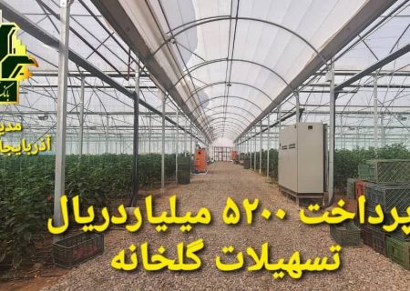 پرداخت ۵۲۱۵میلیارد ریال تسهیلات به واحدهای گلخانه‌ای توسط بانک کشاورزی آذربایجان‌شرقی