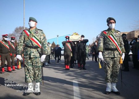 ورود پیکر مطهر سه شهید گمنام به تبریز