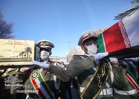 تصاویری از تشییع پیکر پاک شهدای گمنام