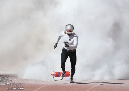 مسابقه دوی چهارصد متر آتش نشانان کشور