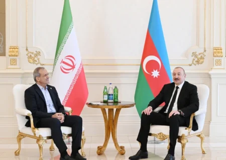 استقبال رسمی رئیس‌جمهور آذربایجان از پزشکیان