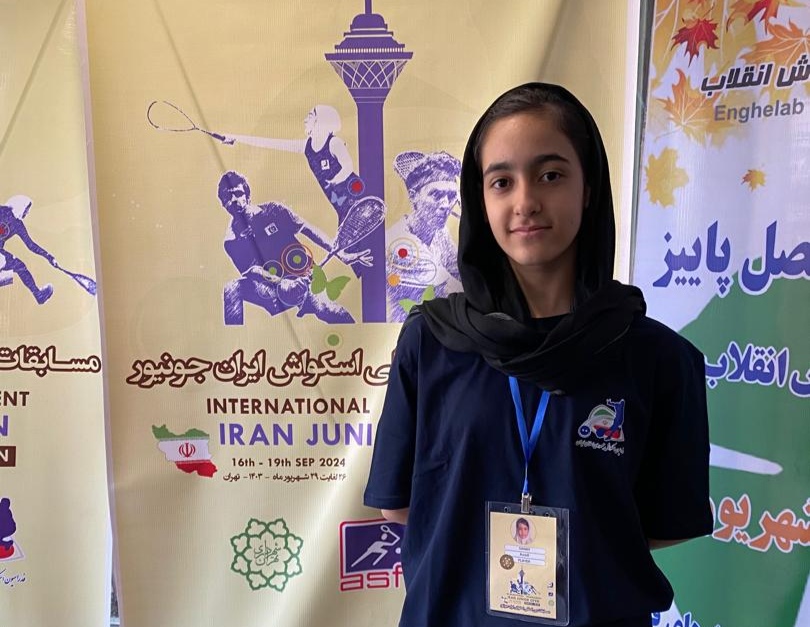 سانای اسدی نائب قهرمان رقابت های بین المللی اسکواش ایران جونیور