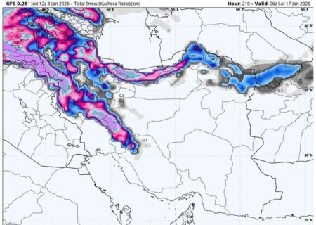هشدار کولاک برف و کاهش محسوس دما در آذربایجان‌ شرقی